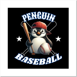 penguin baseball Posters and Art